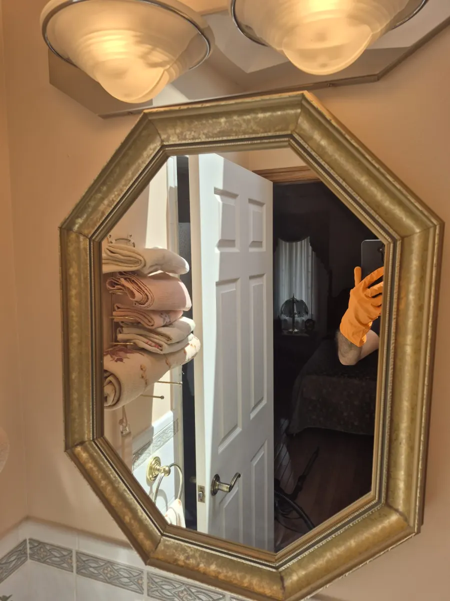 Bathroom Mirror Cleaned